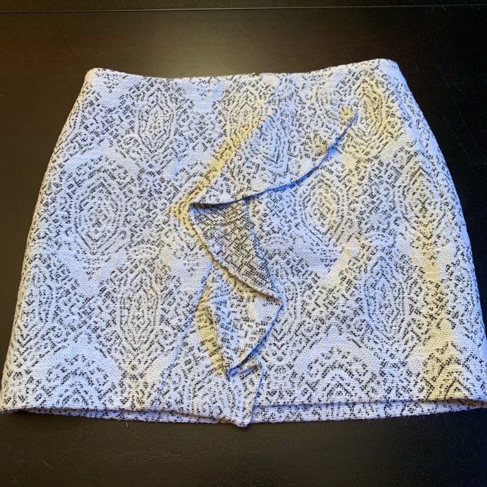 Maje Ruffle Jacquard Skirt